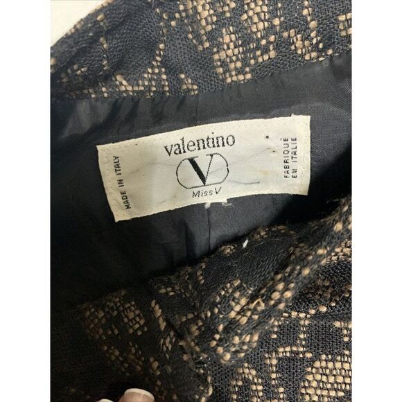Valentino vintage 1980’s womens authentic black brown long sleeve jacket large - Picture 5 of 6